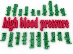 3d Image High Blood Pressure E Concept Word Cloud Background Stock Photo