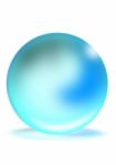 Blue Glass Sphere Stock Photo
