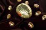 Sweet Chocolate Eggs Stock Photo