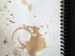 Coffee Stains On Note Book Stock Photo