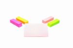 Colorful Notepad Paper On White Background Stock Photo