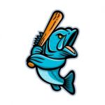 Largemouth Bass Baseball Mascot Stock Photo