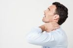 My Neck, It's Too Painful ! Stock Photo