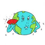 Earth Global Warming Drawing Color Stock Photo