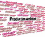 Production Assistant Meaning Manufacture Employment Stock Photo
