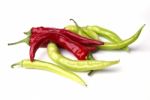 Red Ans Green Hot Pepper Stock Photo