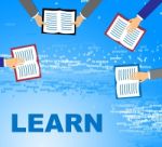 Learn Books Means Learning College And Education Stock Photo