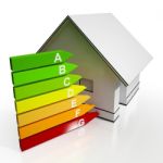 Energy Efficiency Rating And House Shows Conservation Stock Photo