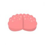 Brain Icon In Flat Style Stock Photo