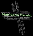 Nutritional Therapist Represents Work Occupations And Therapists Stock Photo