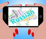 Russian Language Represents International Words And Word Stock Photo