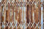 Vertical Old Metallic Door Rust Stock Photo