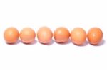 Eggs On A White Background Stock Photo