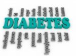 3d Imagen Word Cloud - Diabetes Stock Photo