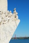 Sea Discoveries Monument In Lisbon, Portugal Stock Photo