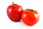 Apple And Tomato Stock Photo