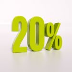 Percentage Sign, 20 Percent Stock Photo