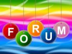 Forums Forum Means Social Media And Website Stock Photo