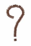 Chocolate Question Mark Stock Photo