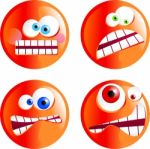 Angry Emoticons Stock Photo