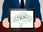 Sdg Currency Means Foreign Exchange And Coinage Stock Photo