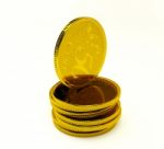 Gold Fifty Cent Stock Photo