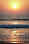 Sunset On The Arabian Sea Stock Photo