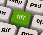 Tiff Key Shows Image Format Stock Photo