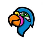 Parrot Head Mascot Stock Photo