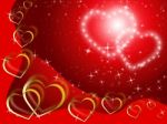 Twinkling Hearts Background Shows Lover And Fondness
 Stock Photo