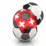 Switzerland Soccer Ball Isolated White Background Stock Photo