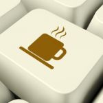Coffee Mug Icon Computer Key Stock Photo