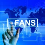 Fans Map Displays Worldwide Or Internet Followers Or Admirers Stock Photo
