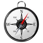 Metallic Compass Stock Photo
