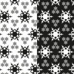 Snowflake Pattern Black And White Stock Photo