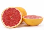 Some Grapefruits In A White Background Stock Photo