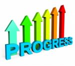 Progress Improving Indicates Business Graph And Analysis Stock Photo