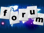 Forum Forums Means Social Media And Communication Stock Photo