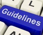 Guidelines Key Shows Guidance Rules Or Policy Stock Photo