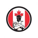 Canadian Diy Expert Canada Flag Icon Stock Photo