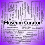 Museum Curator Indicates Museums Steward And Gallery Stock Photo