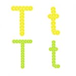 Letters Stacked Slices Of Lemon And Lime To Create Inscriptions Stock Photo