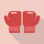 Boxing Gloves In Flat Style Stock Photo