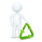 3d Character Standing With Ecology Symbol Stock Photo