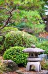 Rock Lantern In Japanese Zen Garden Stock Photo