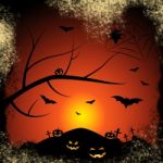 Halloween Bats Represents Trick Or Treat And Autumn Stock Photo