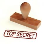 Top Secret Rubber Stamp Stock Photo