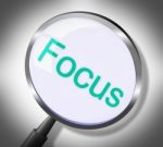 Magnifier Focus Means Search Attention And Magnification Stock Photo