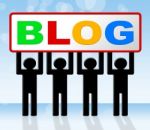 Web Blog Indicates Websites Blogger And Blogging Stock Photo