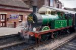 Golden Arrow Steam Engine In Sheffield Park Station East Sussex Stock Photo